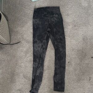 lululemon athletica Black Tie-Dye Leggings
